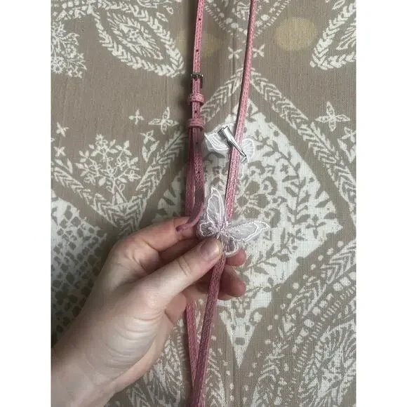 Staud Micro Mini Pink Purse in Crocodile Texture - Picture 2 of 6